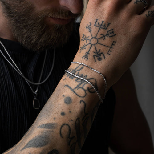 BRANSOLETKA Z ŁAŃCUSZKIEM WĘŻOWYM ZE SREBRA 925 RODOWANEGO 2,50MM - IDENTIM®