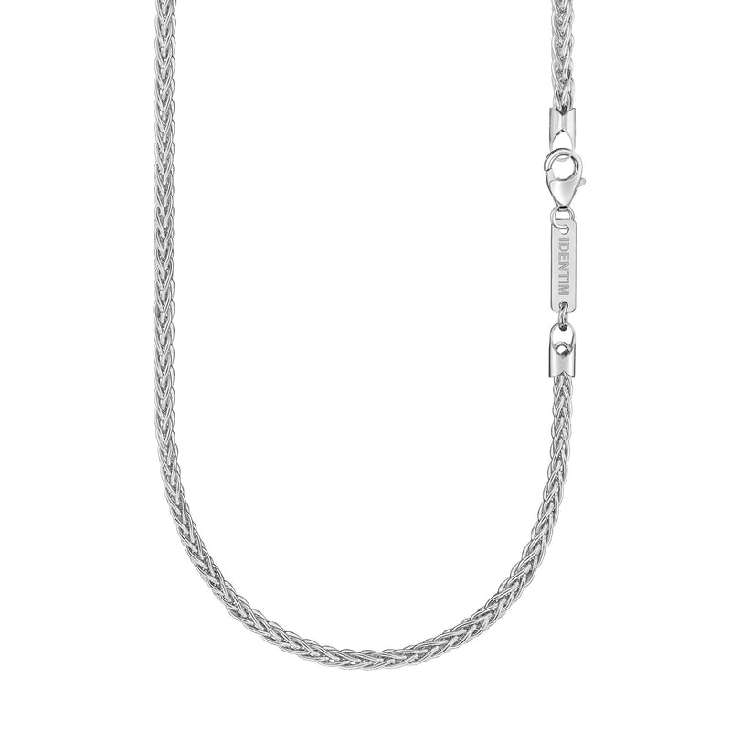 ŁAŃCUSZEK PLECIONY SREBRO 925 RODOWANY 3,60MM