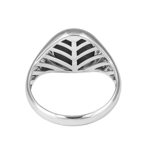 PIERŚCIONEK Z PLOMBĄ LAPIS OVAL 585, BIAŁE ZŁOTO 750, PLATYNA 950 - IDENTIM®