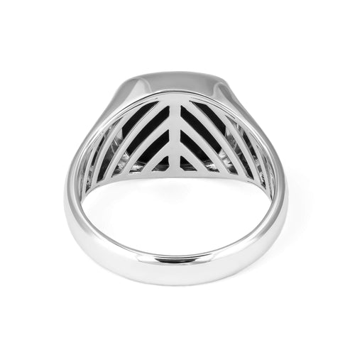 PIERŚCIEŃ USZCZELNIAJĄCY LAPIS SQUARE 585, BIAŁE ZŁOTO 750, PLATYNA 950 - IDENTIM®