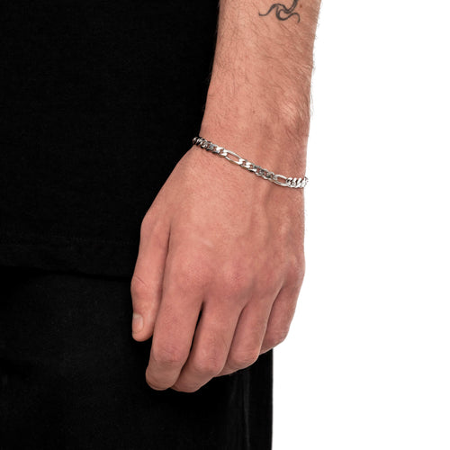 BRANSOLETKA FIGARO ZŁOTA BRANSOLETKA 5,50MM 585 BIAŁE ZŁOTO - IDENTIM®
