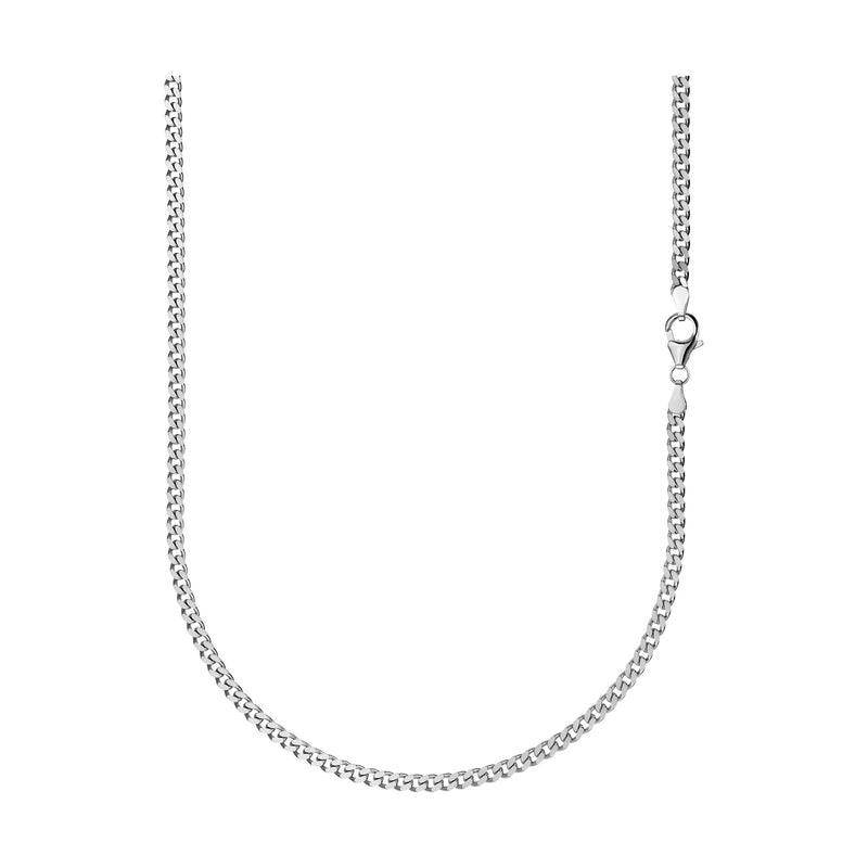 Łańcuszek pancerny, srebro 925, rodowany, 3,30 mm