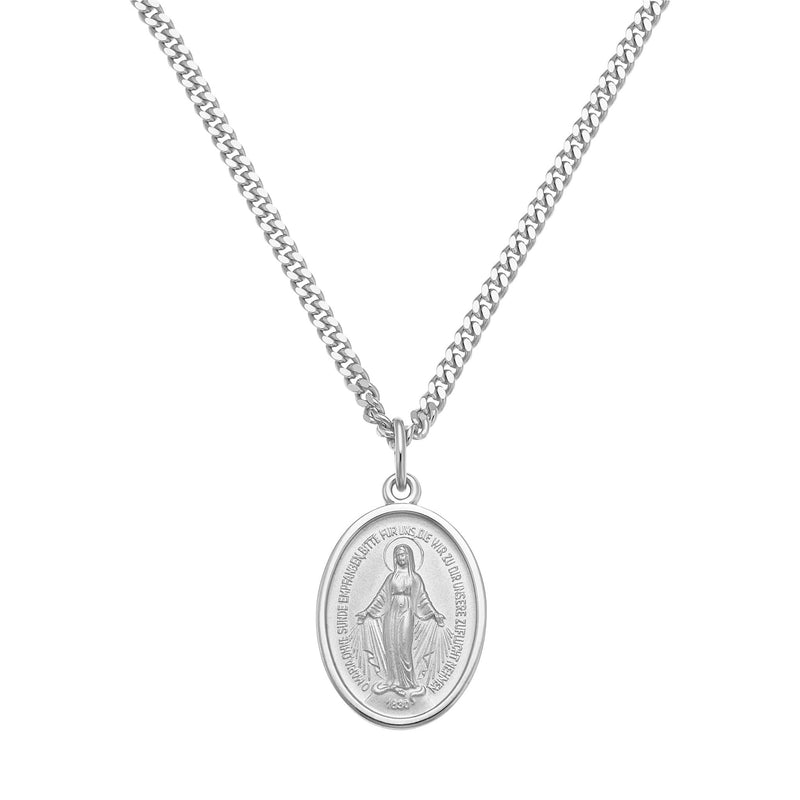 NASZYJNIK MADONNA SREBRO 925 RODOWANE