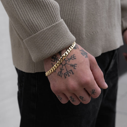 BRANSOLETKA ŁAŃCUSZKOWA 7.80MM SREBRO 925 POZŁACANE 18 KARATOWYM ZŁOTEM - IDENTIM®