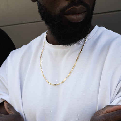 NASZYJNIK FIGARO SREBRO 925 POZŁACANE 18 KARATOWYM ZŁOTEM 3,40MM - IDENTIM®