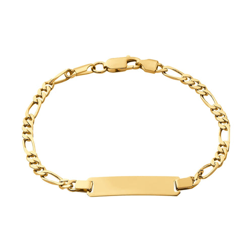 BRANSOLETKA ID FIGARO ZE SREBRA 925 POZŁACANEGO 18-KARATOWYM ZŁOTEM - IDENTIM®