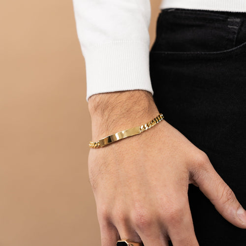 BRANSOLETKA IDENTYFIKACYJNA ARMOUR ZE SREBRA 925 POZŁACANEGO 18-KARATOWYM ZŁOTEM - IDENTIM®