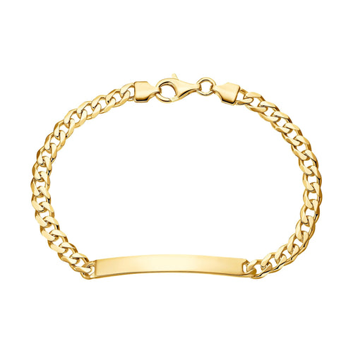 BRANSOLETKA IDENTYFIKACYJNA ARMOUR CUBAN ZE SREBRA 925 POZŁACANEGO 18-KARATOWYM ZŁOTEM - IDENTIM®