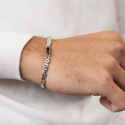 BRANSOLETKA ID TYGRYSIE OKO SREBRO 925 RODOWANE - IDENTIM®