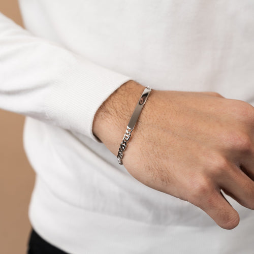 BRANSOLETKA ID TYGRYSIE OKO SREBRO 925 RODOWANE - IDENTIM®