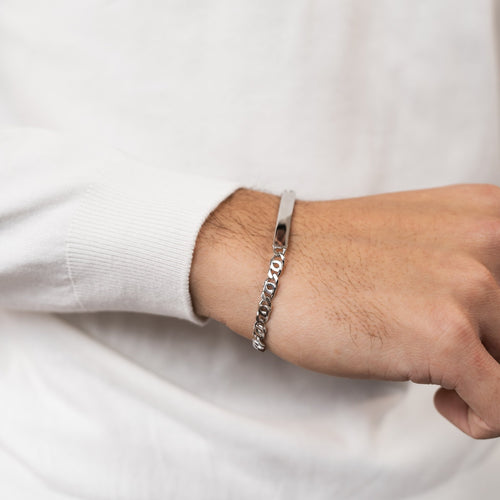 BRANSOLETKA ID TYGRYSIE OKO SREBRO 925 RODOWANE - IDENTIM®