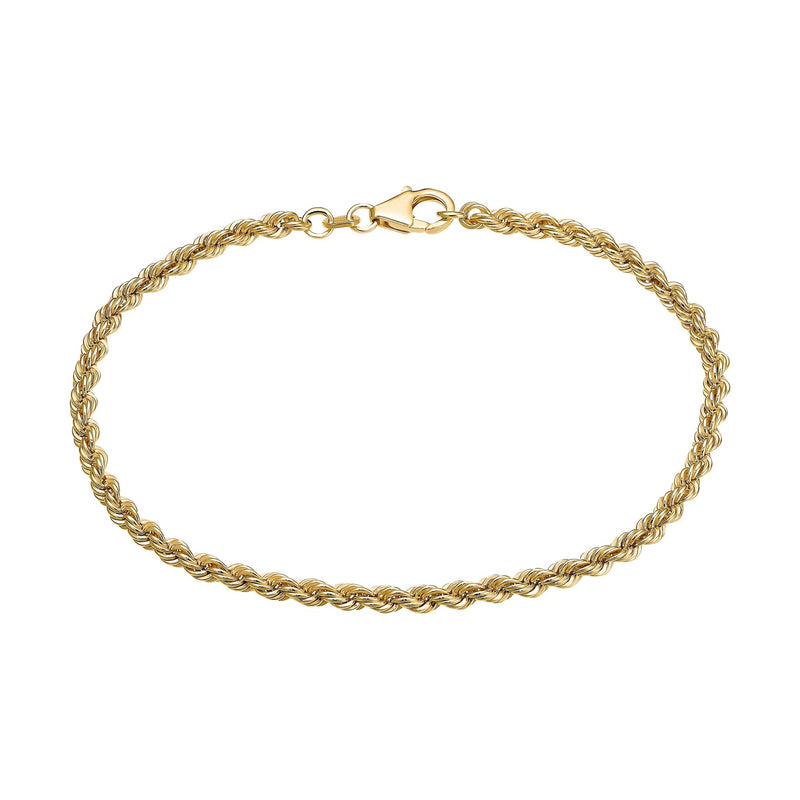 BRANSOLETKA ŁAŃCUSZKOWA 3.20MM SREBRO 925 POZŁACANE 18 KARATOWYM ZŁOTEM