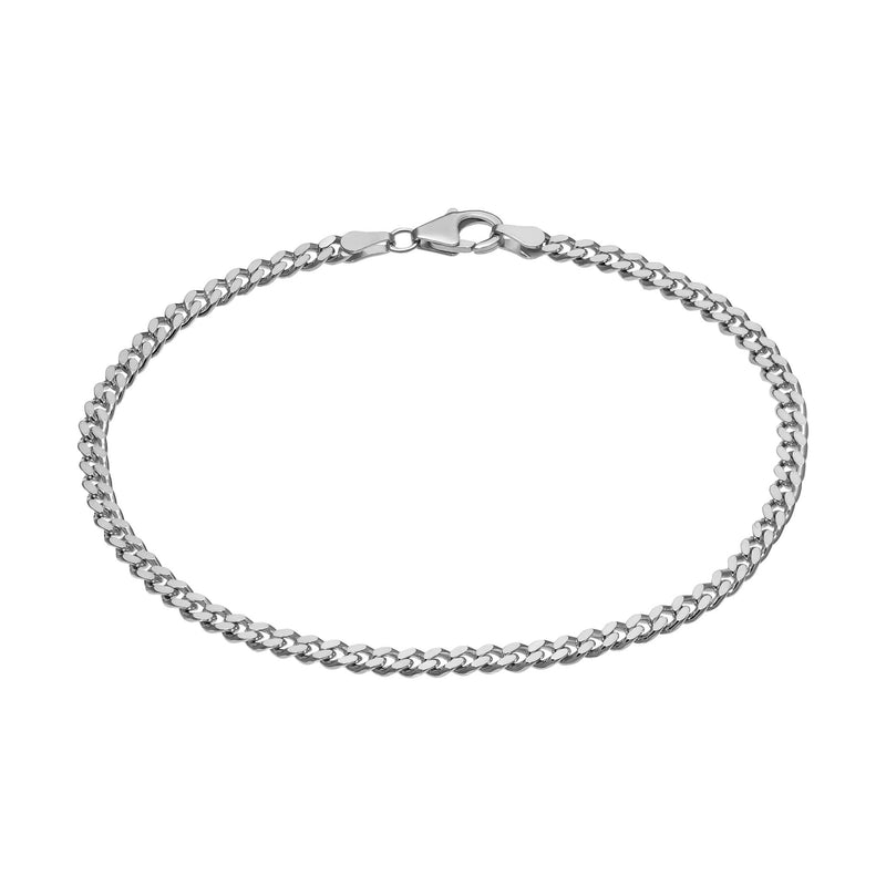 BRANSOLETKA ŁAŃCUSZKOWA ZE SREBRA 925 RODOWANEGO 3,30 MM
