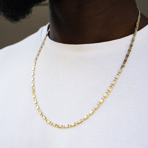 ŁAŃCUSZEK DO KRAWĘŻNIKA ZE SREBRA 925 POZŁACANEGO 18-KARATOWYM ZŁOTEM 3,80 MM - IDENTIM®