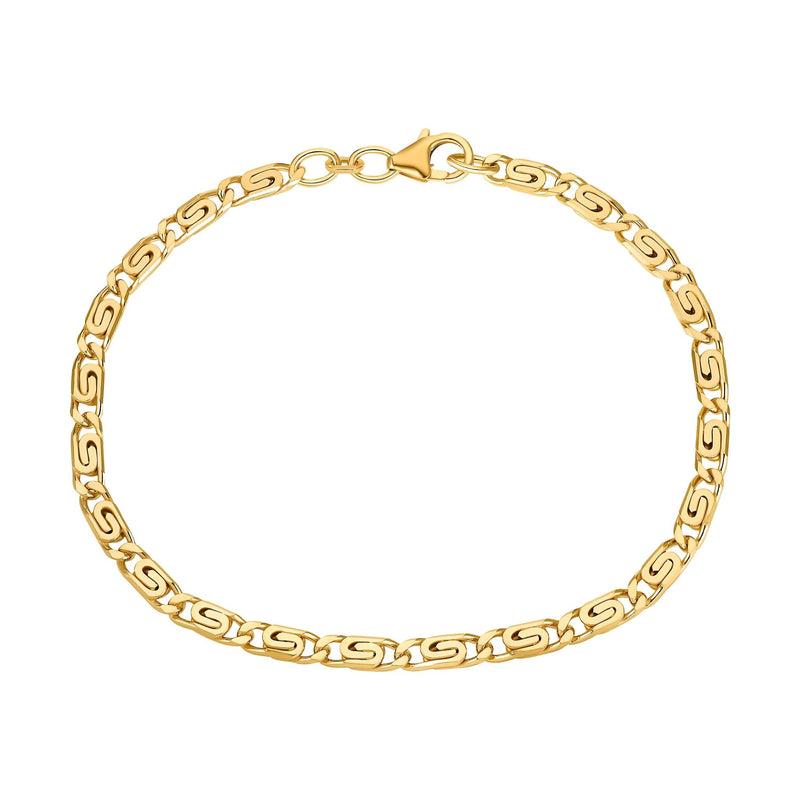 BRANSOLETKA ŁAŃCUSZKOWA 3.80MM SREBRO 925 POZŁACANE 18 KARATOWYM ZŁOTEM