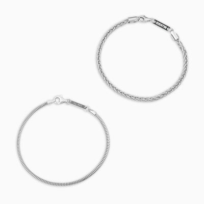 ZESTAW BRANSOLETKA PLECIONKA WĄŻ SREBRNA BRANSOLETKA 925 SREBRO RODOWANE