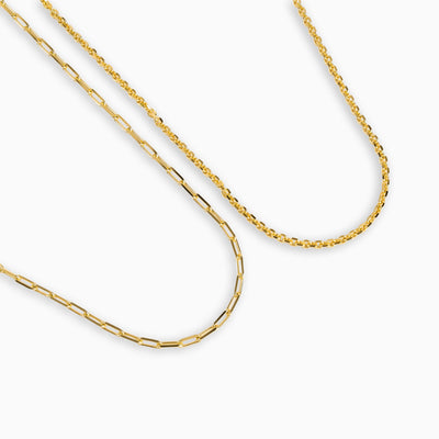 ZESTAW SPINACZ DO PAPIERU I ŁAŃCUSZEK W GROSZKI ZE SREBRA 925 POZŁACANEGO 18-KARATOWYM ZŁOTEM