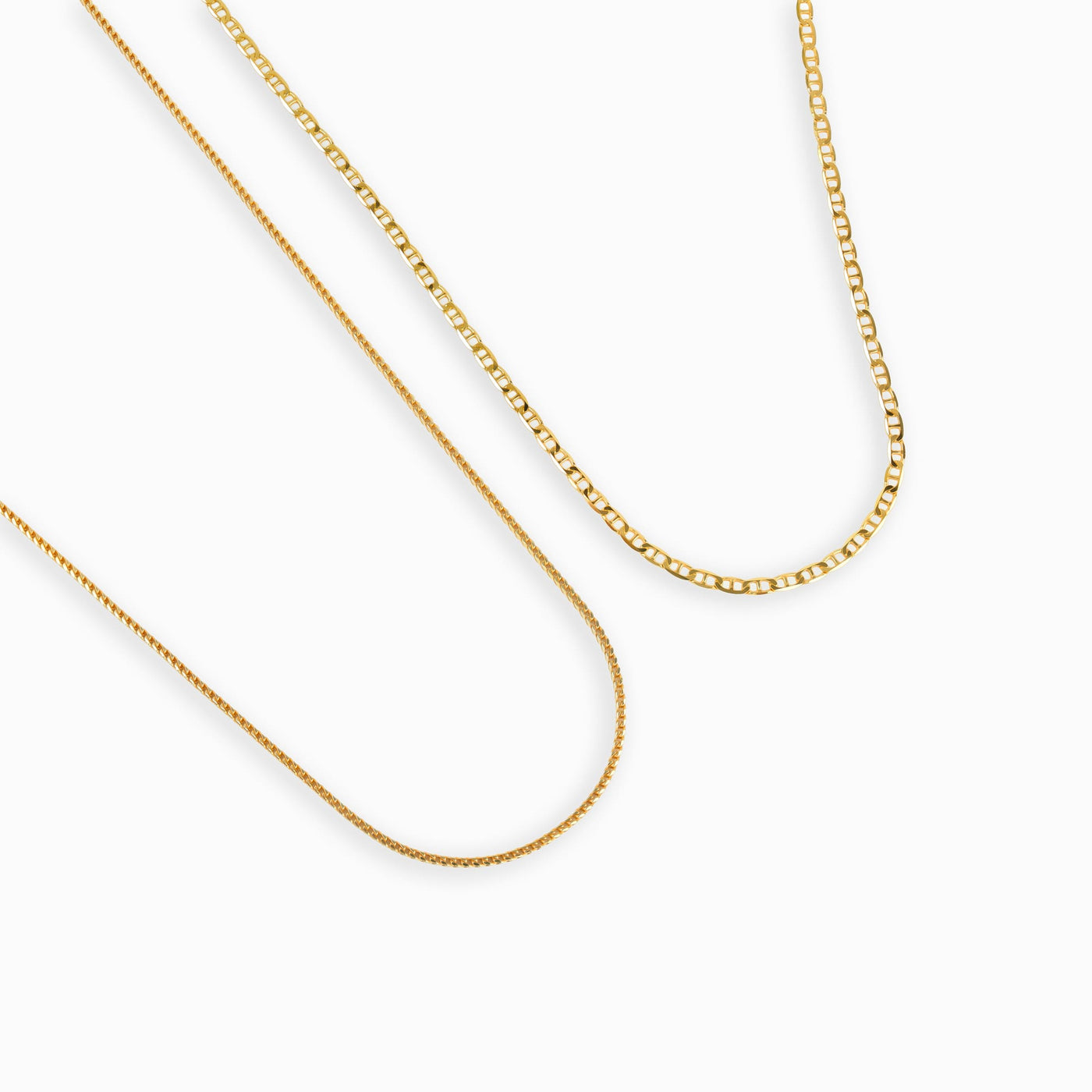 ZESTAW ŁAŃCUSZKÓW BAROWYCH FRANCO &AMP; ARMOURED ZE SREBRA 925 POZŁACANEGO 18-KARATOWYM ZŁOTEM