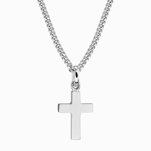 NASZYJNIK KRZYŻ SREBRO 925 RODOWANY