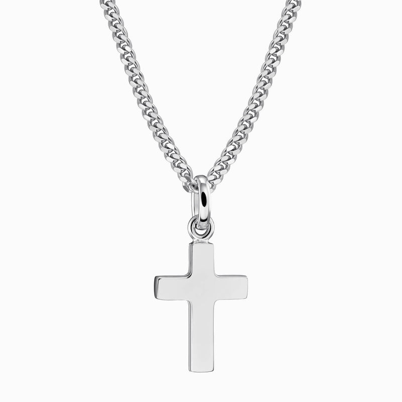 NASZYJNIK KRZYŻ SREBRO 925 RODOWANY