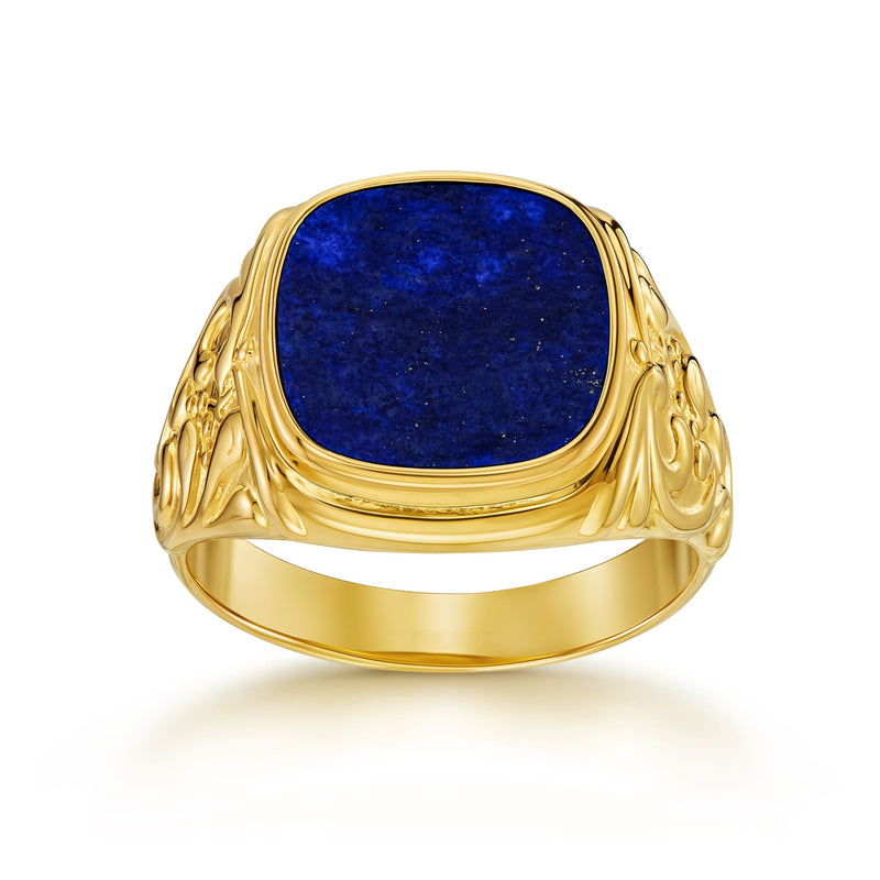 SYGNET SECESYJNY LAPIS 585, ZŁOTO 750