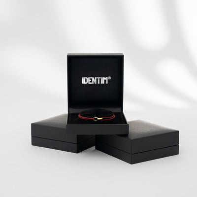 BRANSOLETKA GLORY CZARNY STOFFARMBAND 585 BIAŁE ZŁOTO