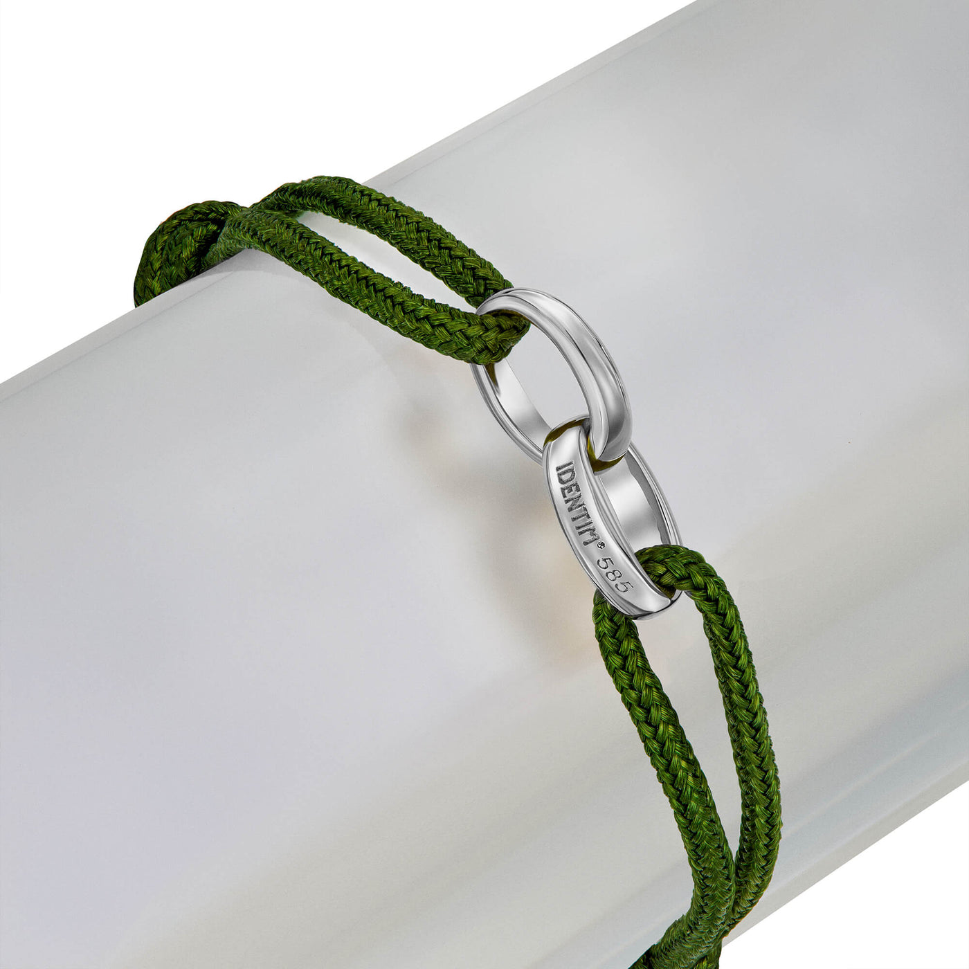 BRANSOLETKA GLORY OLIVE STOCKAR BAND 585 BIAŁE ZŁOTO