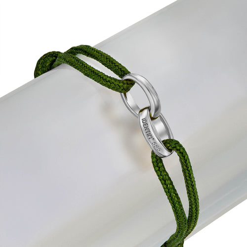 BRANSOLETKA GLORY OLIVE STOCKAR BAND 585 BIAŁE ZŁOTO
