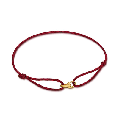 BRANSOLETKA GLORY BORDOWA BRANSOLETKA MATERIAŁOWA 585 ZŁOTA