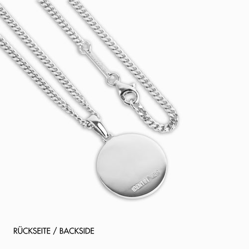 NASZYJNIK Z KOMPASEM, SREBRO 925 RODOWANE