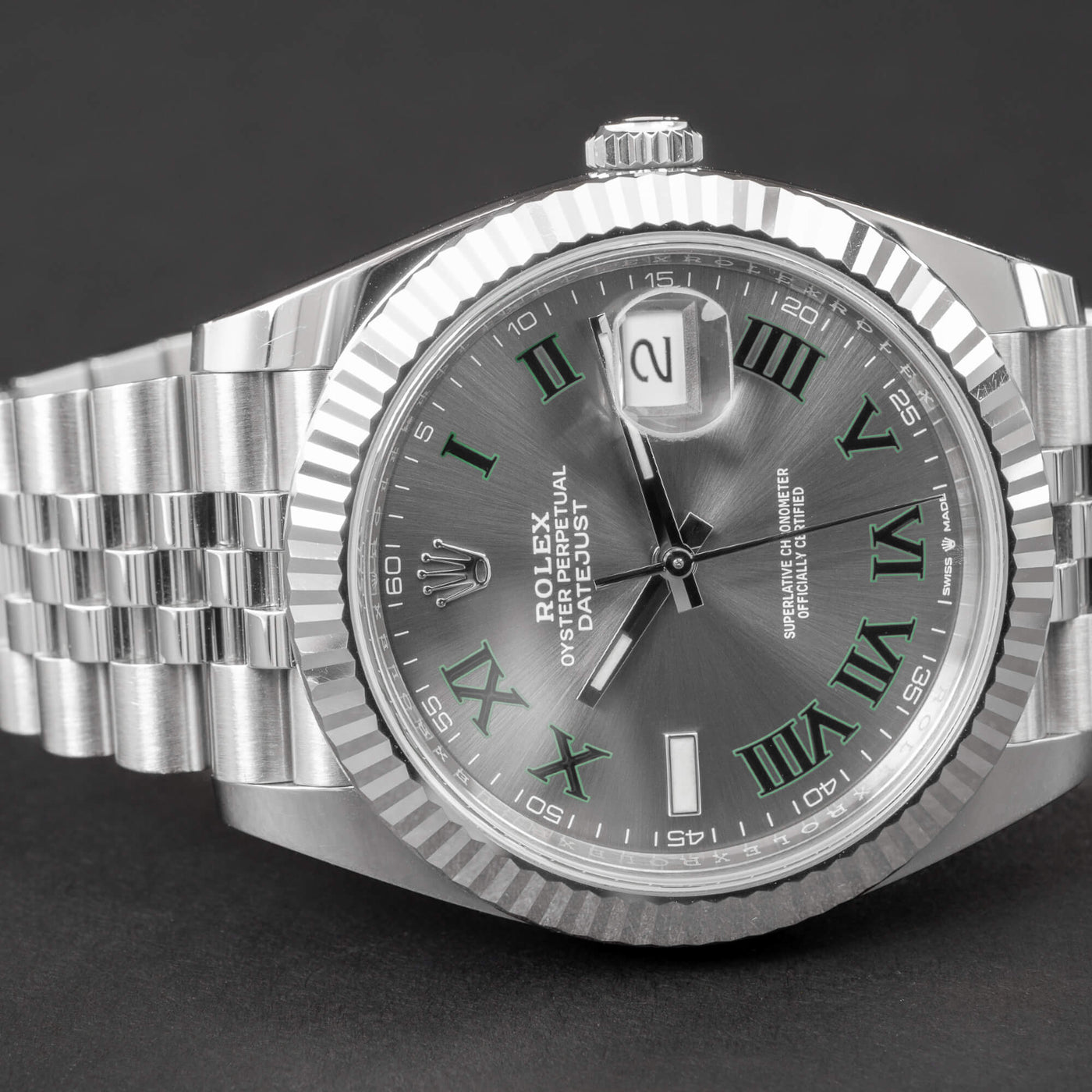 ROLEX DATEJUST 41 STEEL - WIMBLEDON - JUBILEE - 126334 - 2023 - PEŁNY ZESTAW - MAŁO NOSZONY