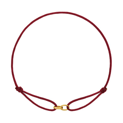 BRANSOLETKA GLORY BORDOWA BRANSOLETKA MATERIAŁOWA 585 ZŁOTA