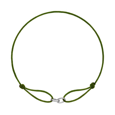 BRANSOLETKA GLORY OLIVE STOCKAR BAND 585 BIAŁE ZŁOTO