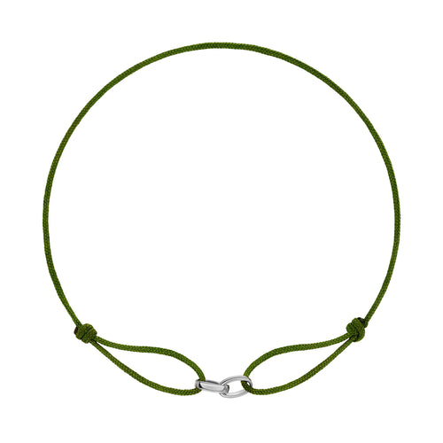 BRANSOLETKA GLORY OLIVE STOCKAR BAND 585 BIAŁE ZŁOTO