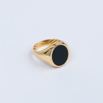 Sygnet pierścień męski 585/14K onyks 4,59gr. W57 / UNWORN