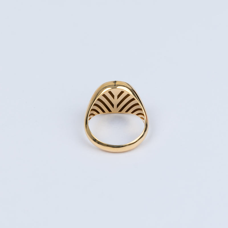 Sygnet pierścień męski 585/14K onyks 4,59gr. W57 / UNWORN