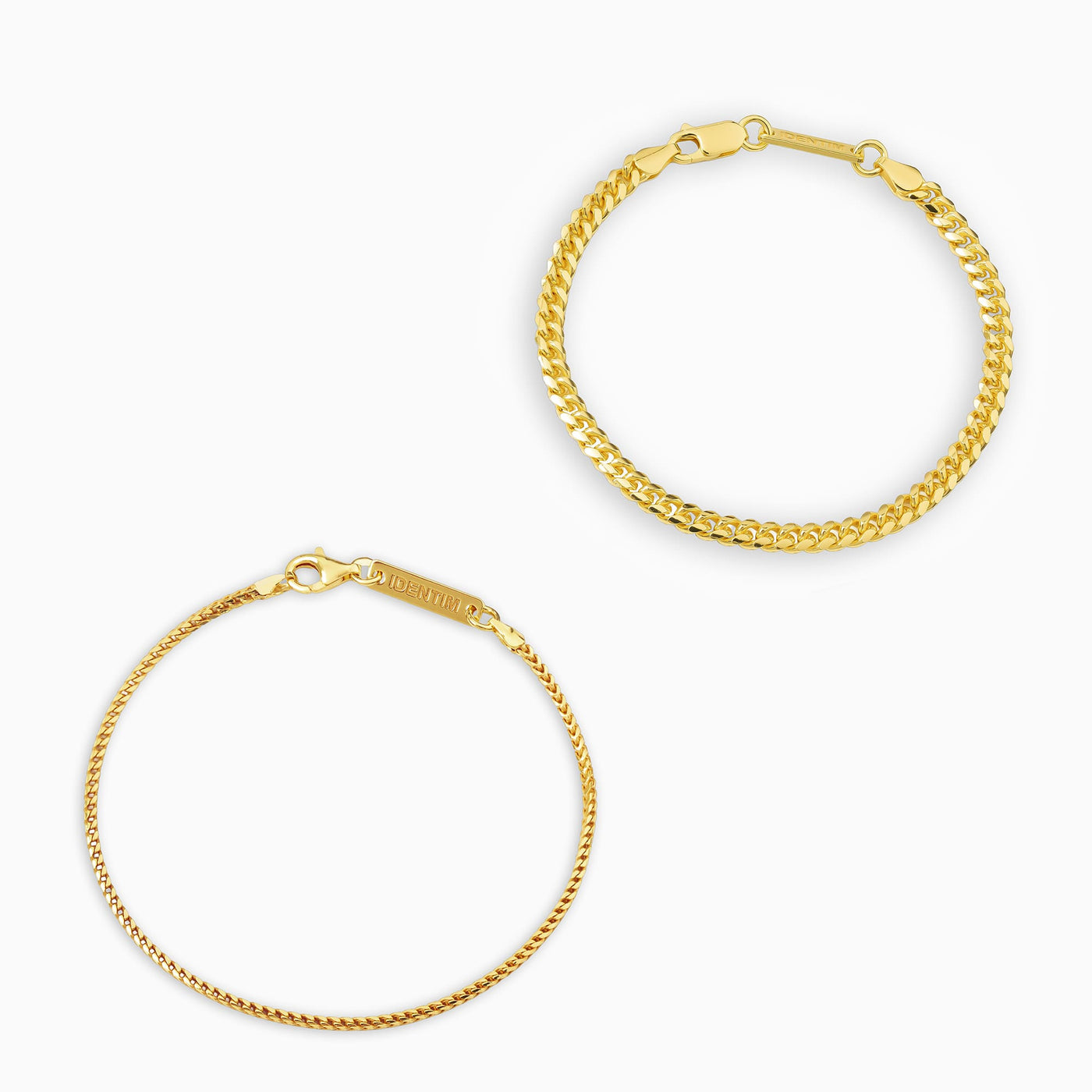 ZESTAW BRANSOLETEK PANZER FRANCO ZE SREBRA 925 POZŁACANEGO 18-KARATOWYM ZŁOTEM