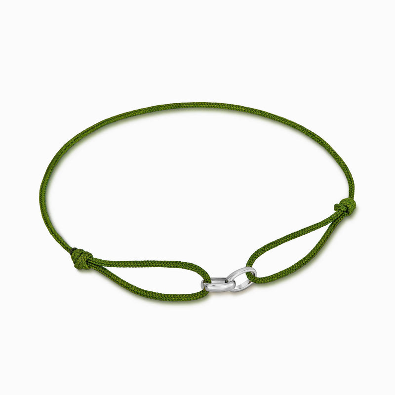 BRANSOLETKA GLORY OLIVE STOCKAR BAND 585 BIAŁE ZŁOTO
